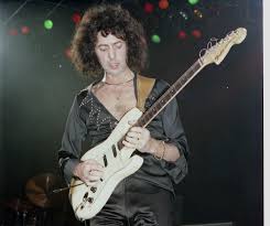 Ritchie Blackmore with his classic Alpine white Stratocaster.